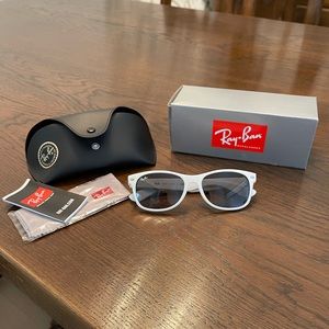 White Rayban New Wayfarer White Sunglasses